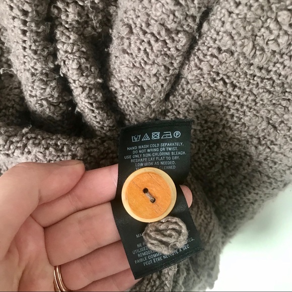 Anthropologie Moth Nubby Chunky Cowl Knit Sweater - Picture 11 of 16